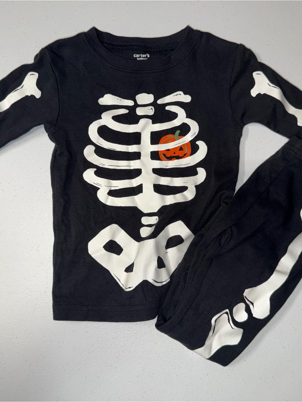 Carters: Halloween/Skeleton Toddler Pajamas (3T),